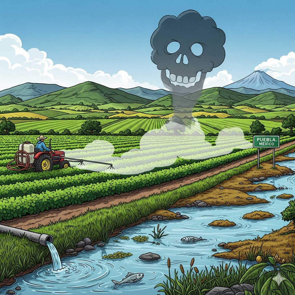 Fábrica contaminando